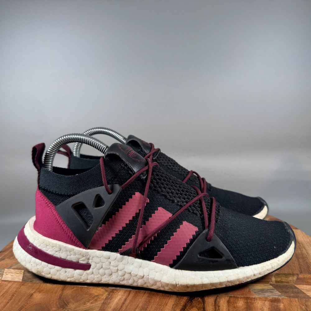 Adidas Arkyn Running Shoes Women's Size‎ 7.5 Black Burgundy Athletic Sneakers